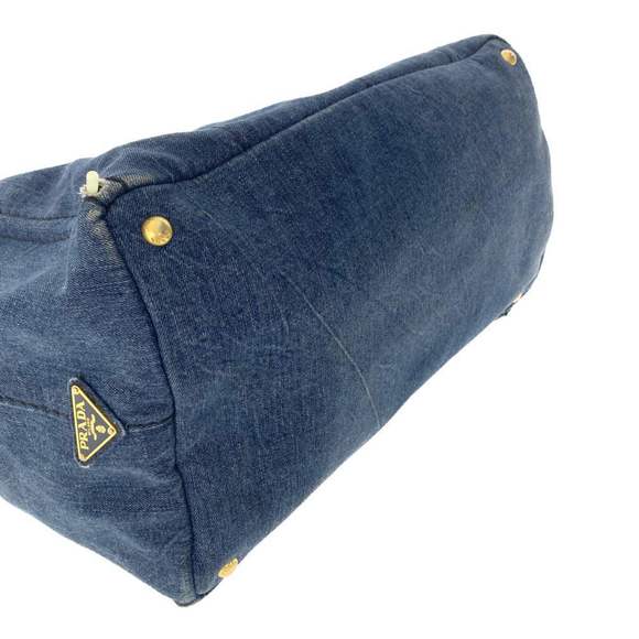 Prada Canapa Tote Bag Denim Indigo Blue - Picture 2 of 5